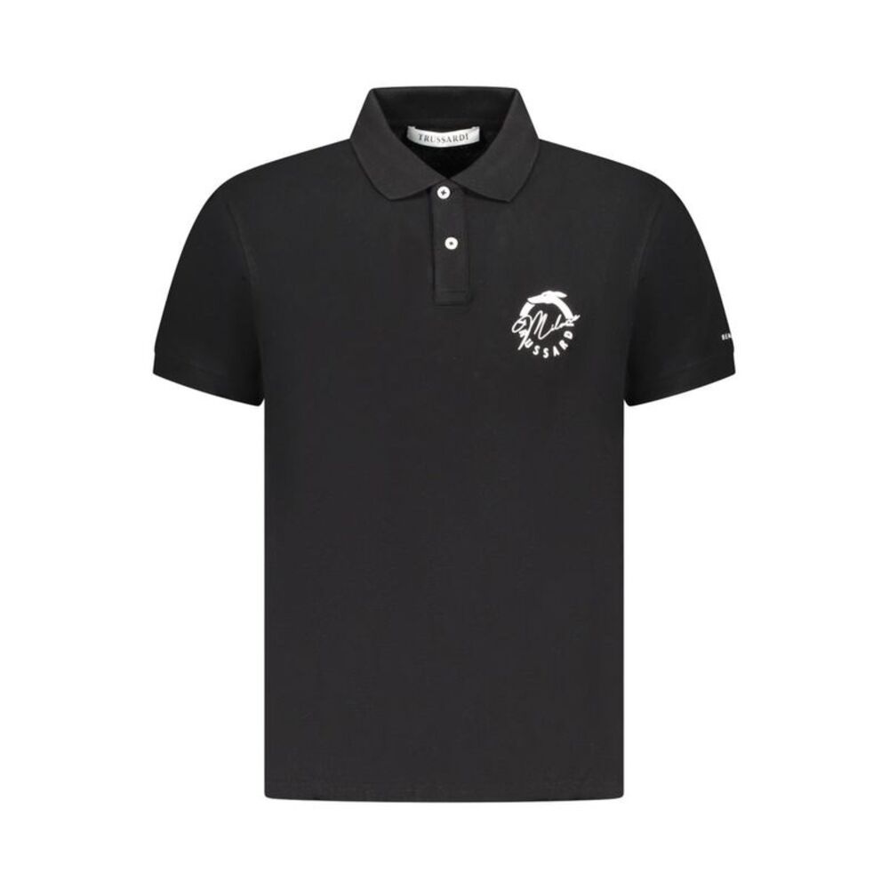 Trussardi Black Cotton Men Men's Polo